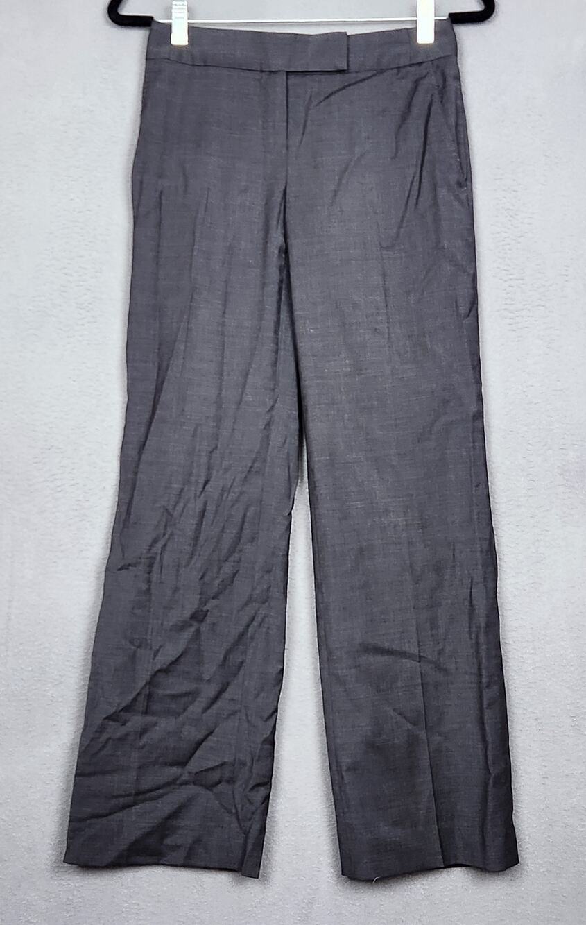 TORY BURCH Dress Pants Womens Size 2 Gray Wide Leg Career Business Wool
